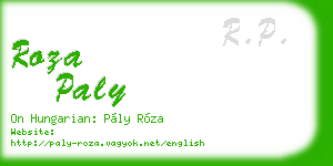 roza paly business card