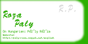 roza paly business card